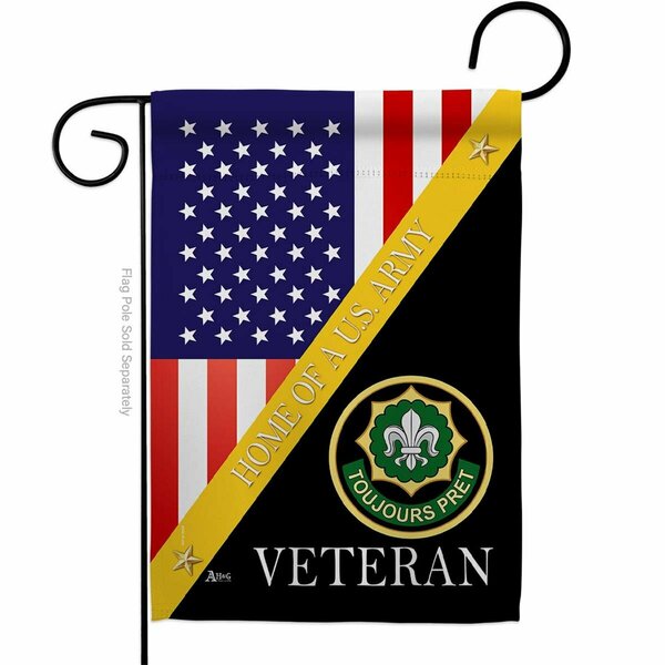 Guarderia 13 x 18.5 in. Home of 2nd Cavalry Regiment Garden Flag with Armed Forces Army Dbl-Sided  Vertical GU4223725